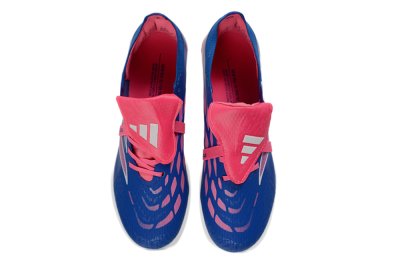 Adidas Predator 26 Elite Fold-Over Tongue FG Firm Ground Soccer Cleats - Blue/Neon Pink/Sky Blue