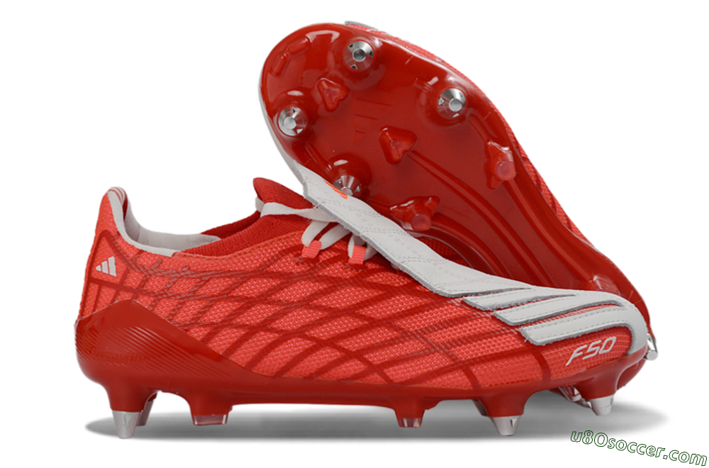 Adidas F50 Spider Elite SG Soft Ground Soccer Cleats - Red/Flame Red/Steel Gray 1