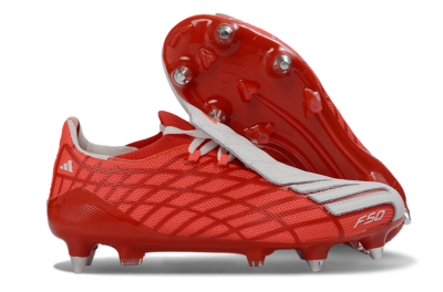 Adidas F50 Spider Elite SG Soft Ground Soccer Cleats - Red/Flame Red/Steel Gray