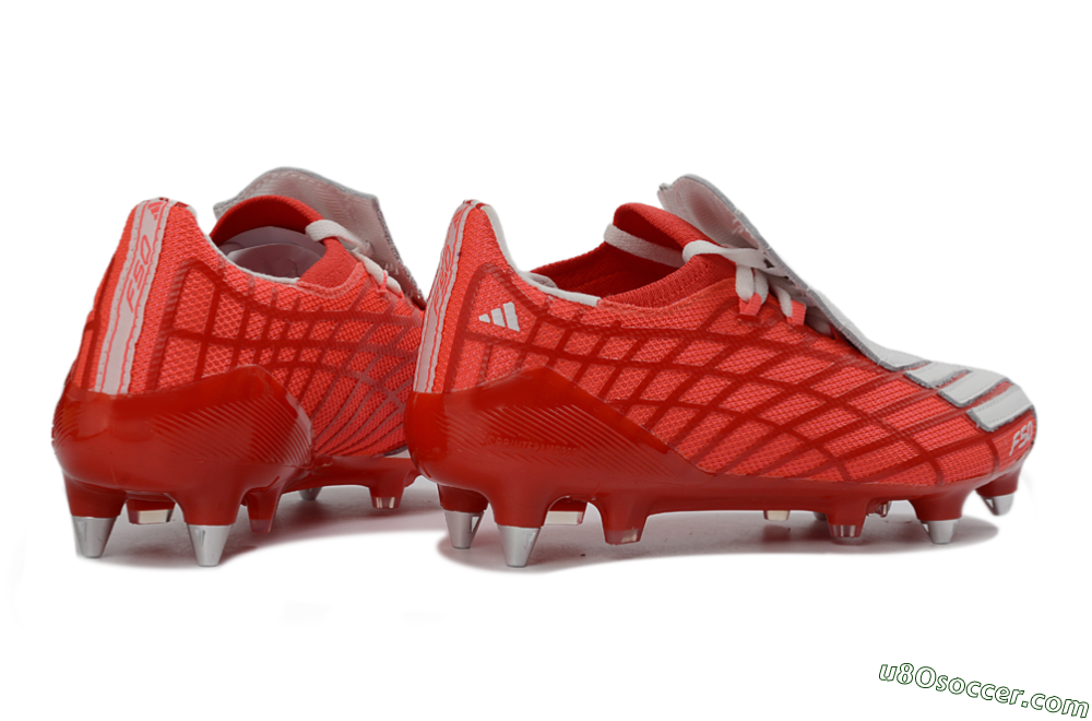 Adidas F50 Spider Elite SG Soft Ground Soccer Cleats - Red/Flame Red/Steel Gray 6