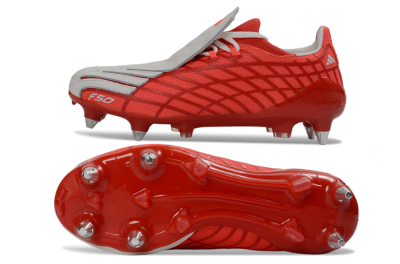Adidas F50 Spider Elite SG Soft Ground Soccer Cleats - Red/Flame Red/Steel Gray