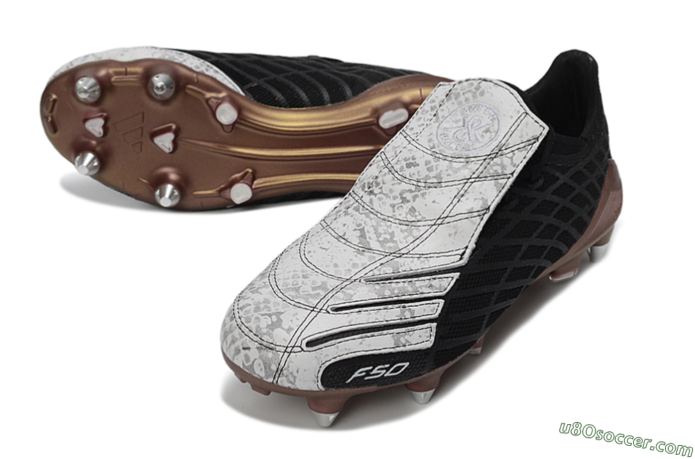 Adidas F50 Spider Elite SG Soft Ground Soccer Cleats - Black/Bronze/White 3
