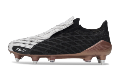 Adidas F50 Spider Elite SG Soft Ground Soccer Cleats - Black/Bronze/White