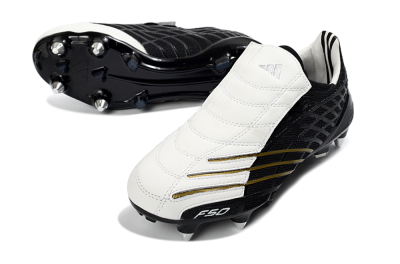 Adidas F50 Spider Elite SG Soft Ground Soccer Cleats - Black/Electric Gold/Classic White