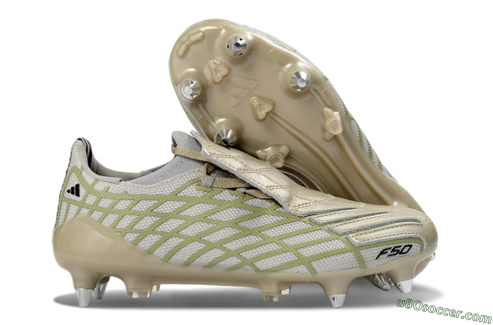 Adidas F50 Spider Elite SG Soft Ground Soccer Cleats - Beige/Soft Sand/Light Olive 1