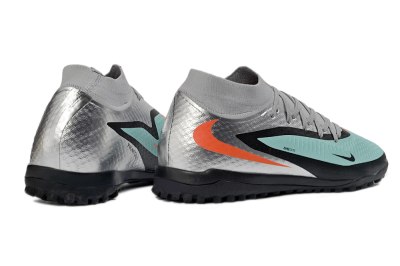 Nike Phantom 6 Elite High TF Artificial Turf Soccer Shoes - Aqua/Coral/Black