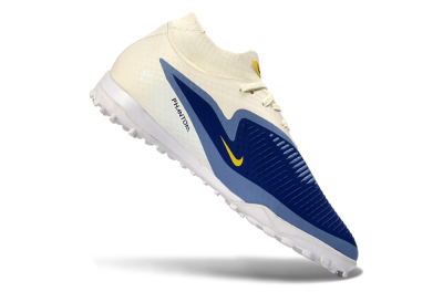 Nike Phantom 6 Elite High TF Artificial Turf Soccer Shoes - Blue/Midnight Blue/Light Sky Blue