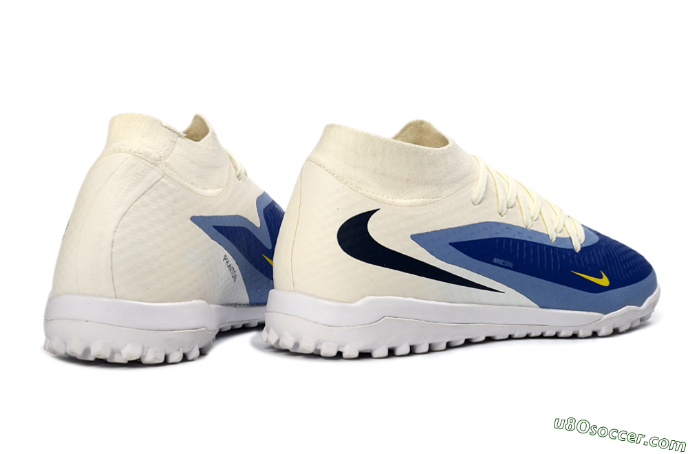 Nike Phantom 6 Elite High TF Artificial Turf Soccer Shoes - Blue/Midnight Blue/Light Sky Blue 6
