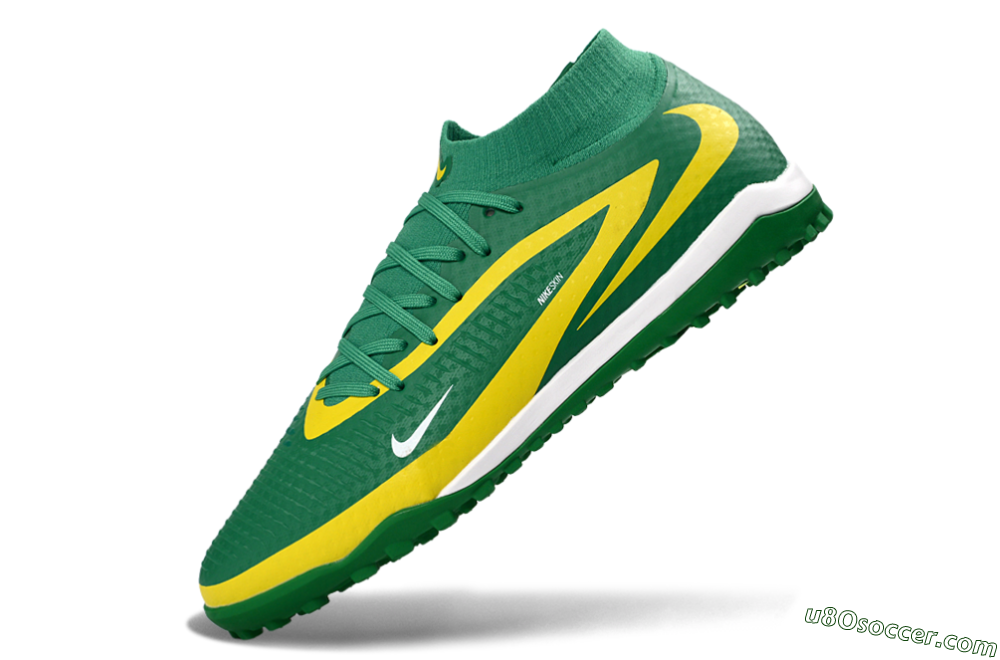 Nike Phantom 6 Elite High TF Artificial Turf Soccer Shoes - Green/Lemon Yellow/Electric Green 5