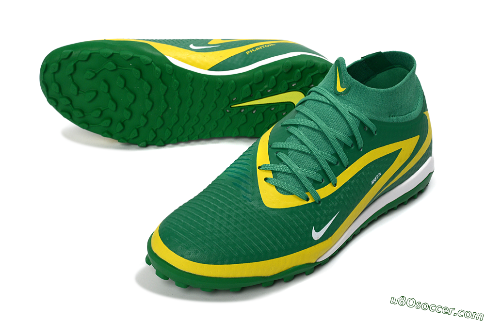 Nike Phantom 6 Elite High TF Artificial Turf Soccer Shoes - Green/Lemon Yellow/Electric Green 3