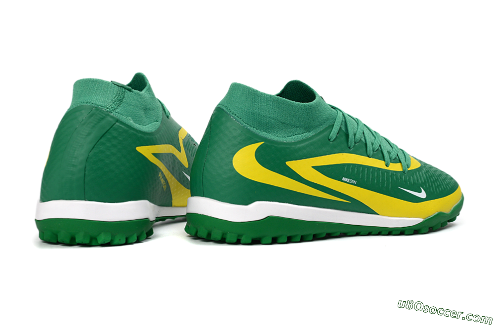 Nike Phantom 6 Elite High TF Artificial Turf Soccer Shoes - Green/Lemon Yellow/Electric Green 6