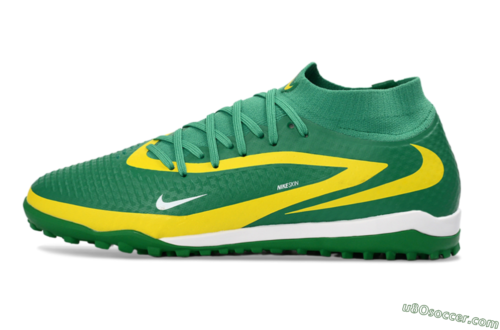 Nike Phantom 6 Elite High TF Artificial Turf Soccer Shoes - Green/Lemon Yellow/Electric Green 2