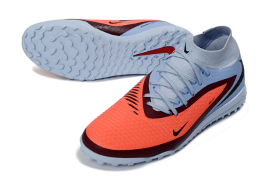 Nike Phantom 6 Elite High TF Artificial Turf Soccer Shoes - Blue/Coral Burst/Sleek Navy