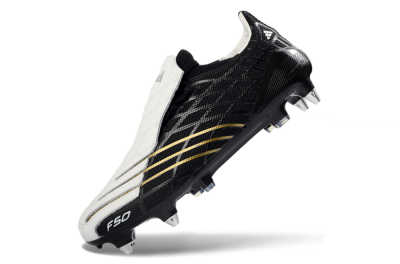 Adidas F50 Spider Elite SG Soft Ground Soccer Cleats - Black/Electric Gold/Classic White