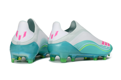 Adidas F50 Elite Laceless FG Firm Ground Soccer Cleats - Aqua/Neon Green/Pink