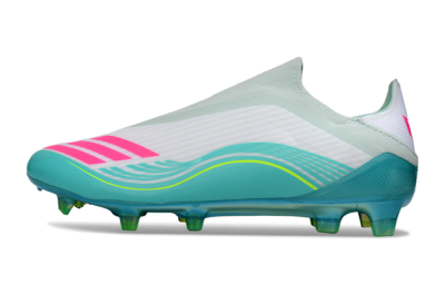 Adidas F50 Elite Laceless FG Firm Ground Soccer Cleats - Aqua/Neon Green/Pink