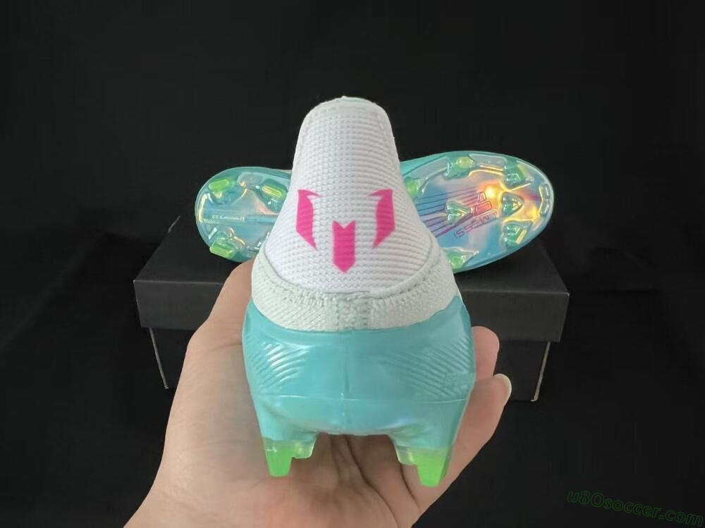 Adidas F50 Elite Laceless FG Firm Ground Soccer Cleats - Aqua/Neon Green/Pink