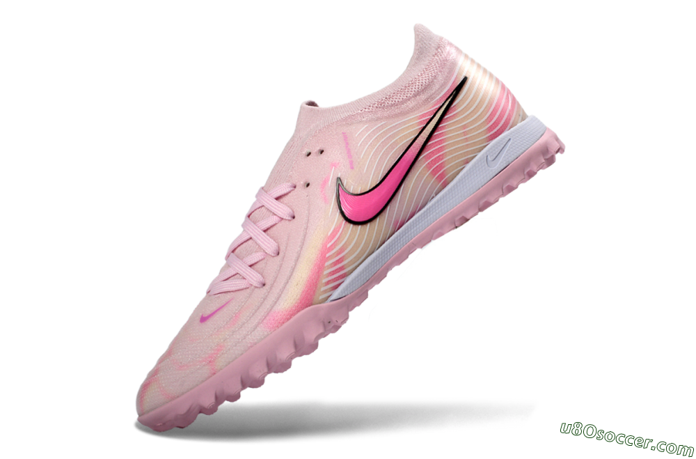 Nike Phantom GX 2 Elite TF Artificial Turf Soccer Shoes - Pink/Soft Pink/Coral Bliss 5
