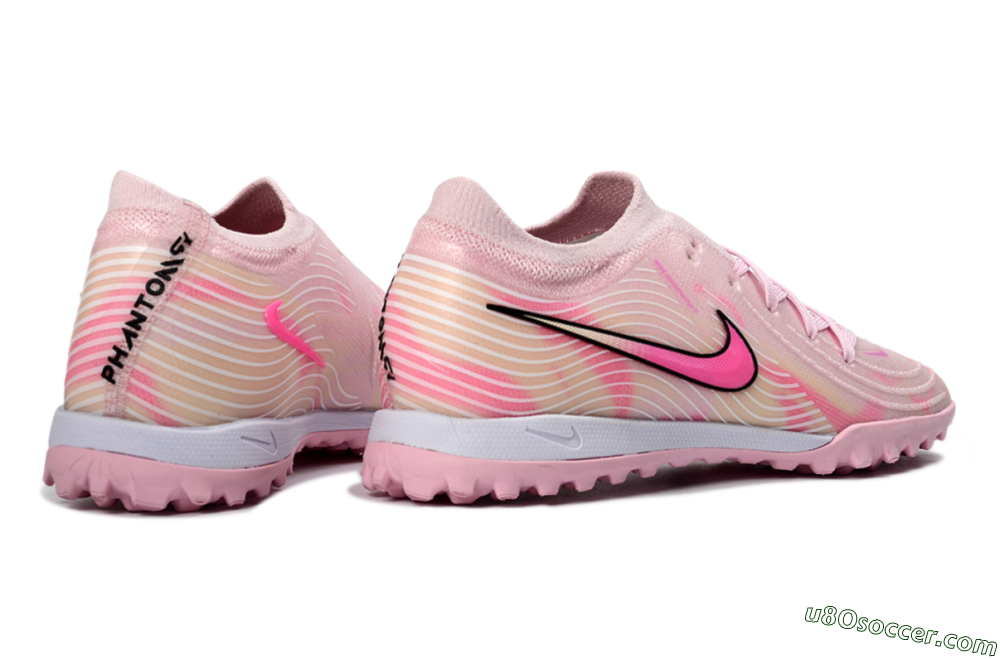 Nike Phantom GX 2 Elite TF Artificial Turf Soccer Shoes - Pink/Soft Pink/Coral Bliss 6