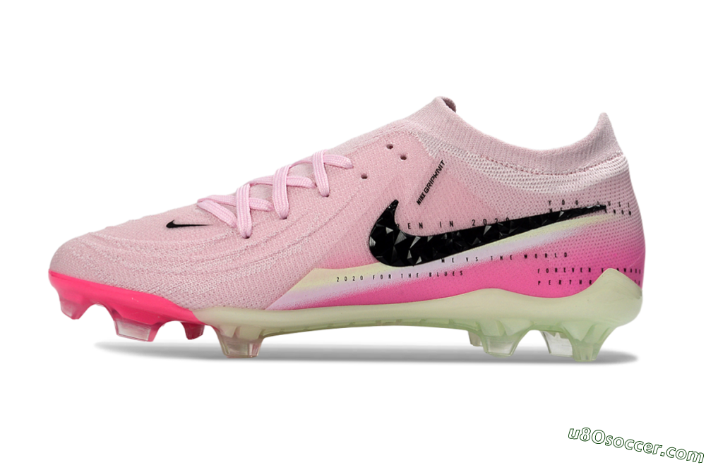 Nike Phantom GX 2 Elite FG Firm Ground Soccer Cleats - Pink/Flamingo Pink/Neon Green 2