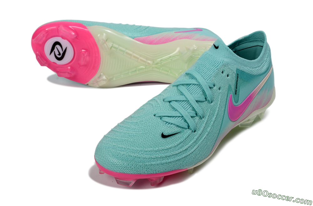 Nike Phantom GX 2 Elite FG Firm Ground Soccer Cleats - Aqua/Neon Pink/Pale Green 3