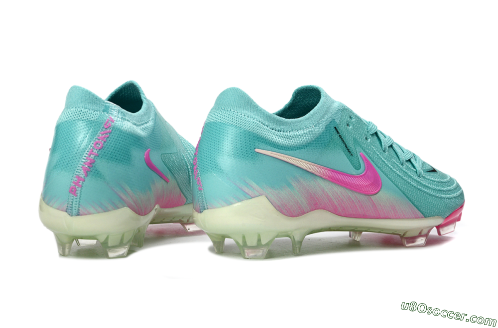 Nike Phantom GX 2 Elite FG Firm Ground Soccer Cleats - Aqua/Neon Pink/Pale Green 6