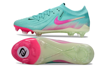 Nike Phantom GX 2 Elite FG Firm Ground Soccer Cleats - Aqua/Neon Pink/Pale Green