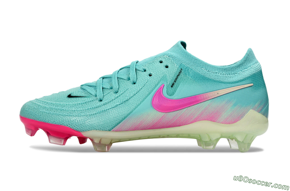 Nike Phantom GX 2 Elite FG Firm Ground Soccer Cleats - Aqua/Neon Pink/Pale Green 2