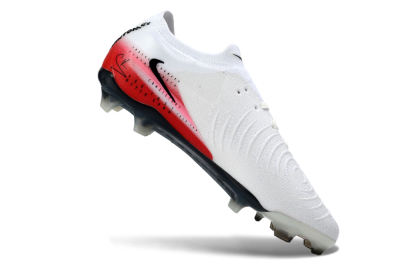 Nike Phantom GX 2 Elite FG Firm Ground Soccer Cleats - White/Crimson Red/Steel Grey