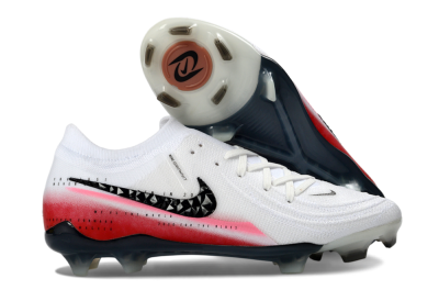 Nike Phantom GX 2 Elite FG Firm Ground Soccer Cleats - White/Crimson Red/Steel Grey