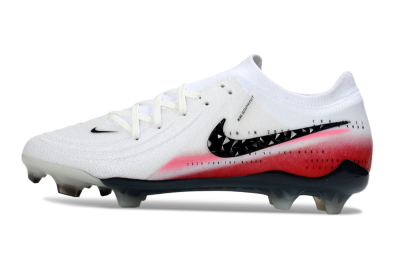 Nike Phantom GX 2 Elite FG Firm Ground Soccer Cleats - White/Crimson Red/Steel Grey