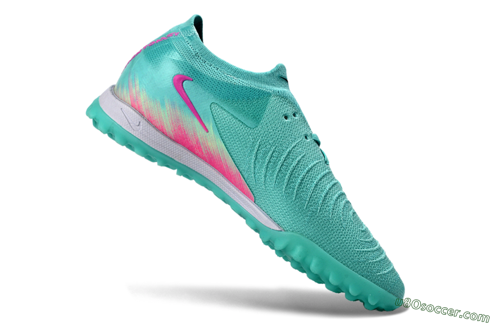 Nike Phantom GX 2 Elite TF Artificial Turf Soccer Shoes - Aqua/Pink Mist/Soft Green 4