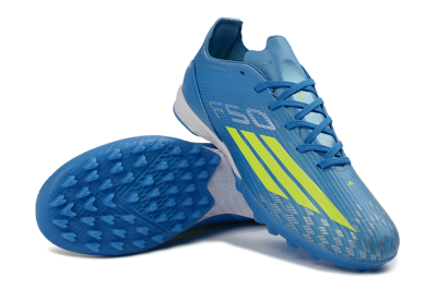 Adidas F50 Pro TF Artificial Turf Soccer Shoes - Blue/Neon Green/Light Blue