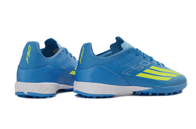 Adidas F50 Pro TF Artificial Turf Soccer Shoes - Blue/Neon Green/Light Blue