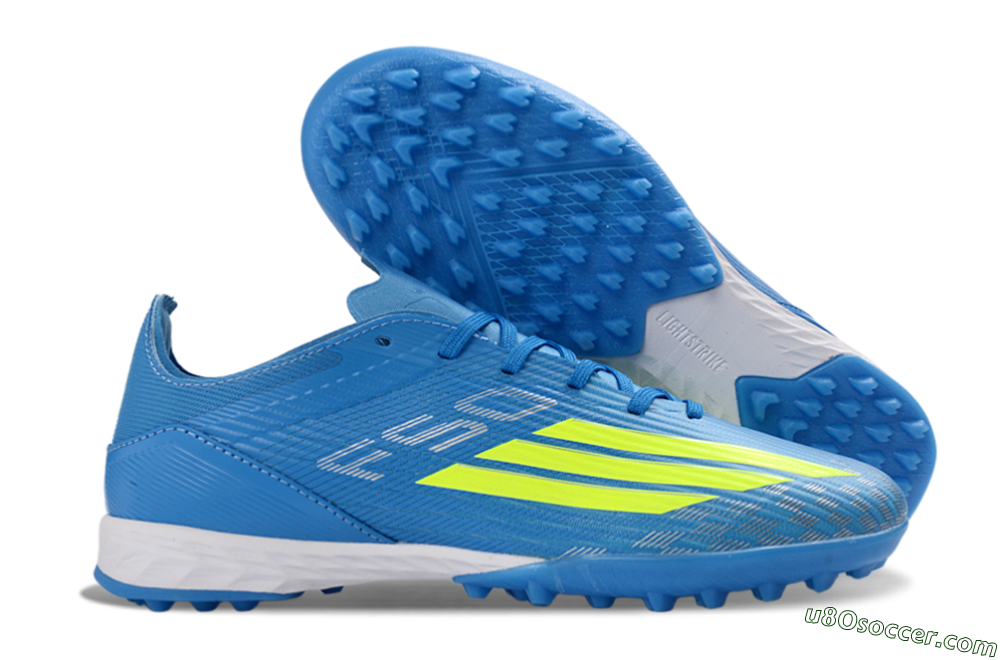 Adidas F50 Pro TF Artificial Turf Soccer Shoes - Blue/Neon Green/Light Blue 1