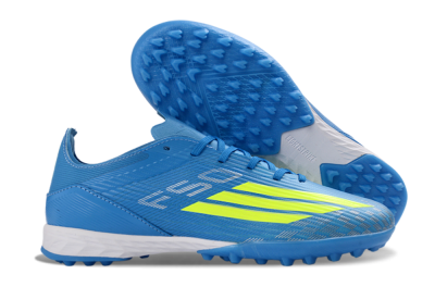 Adidas F50 Pro TF Artificial Turf Soccer Shoes - Blue/Neon Green/Light Blue