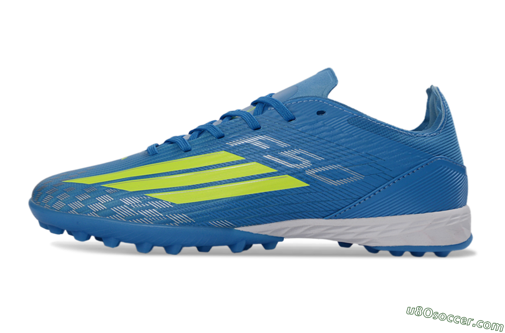 Adidas F50 Pro TF Artificial Turf Soccer Shoes - Blue/Neon Green/Light Blue 2
