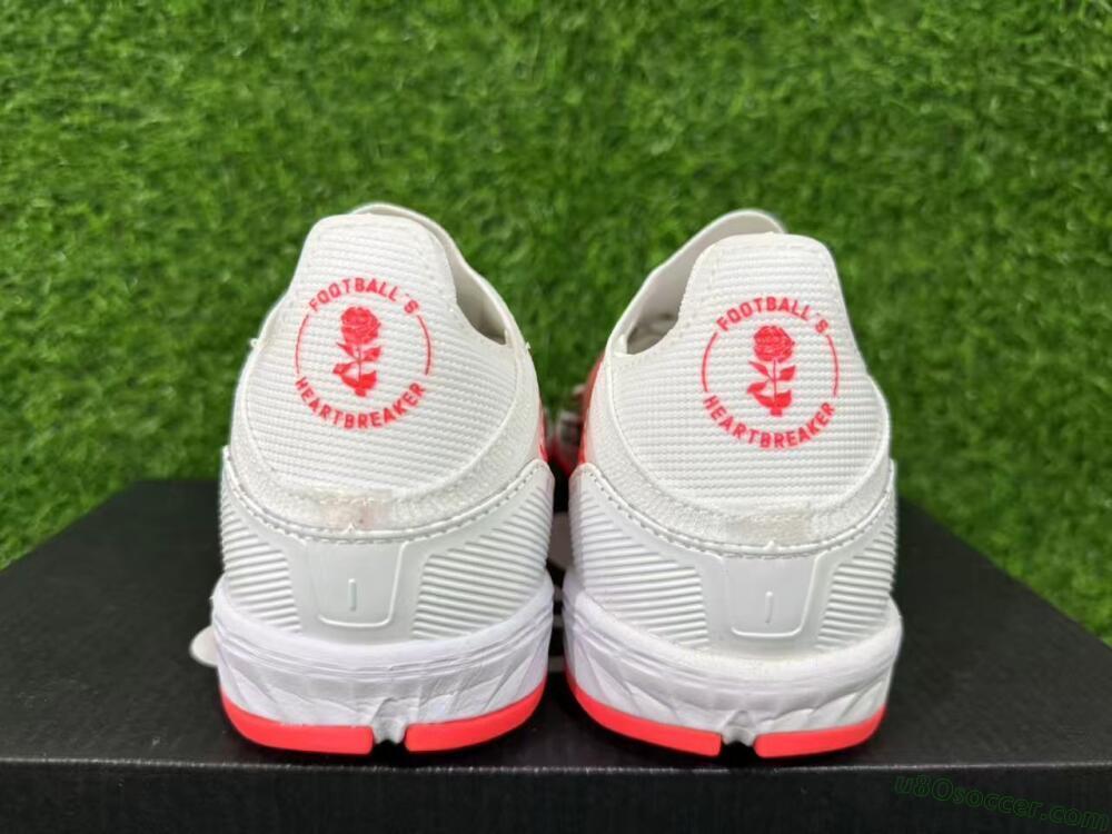 Adidas F50 Elite Laceless TF Artificial Turf Soccer Shoes - White/Coral Red/Silver