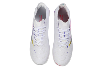 Adidas Predator 26 Elite FG Firm Ground Soccer Cleats - White/Iridescent Pink/Iridescent Blue