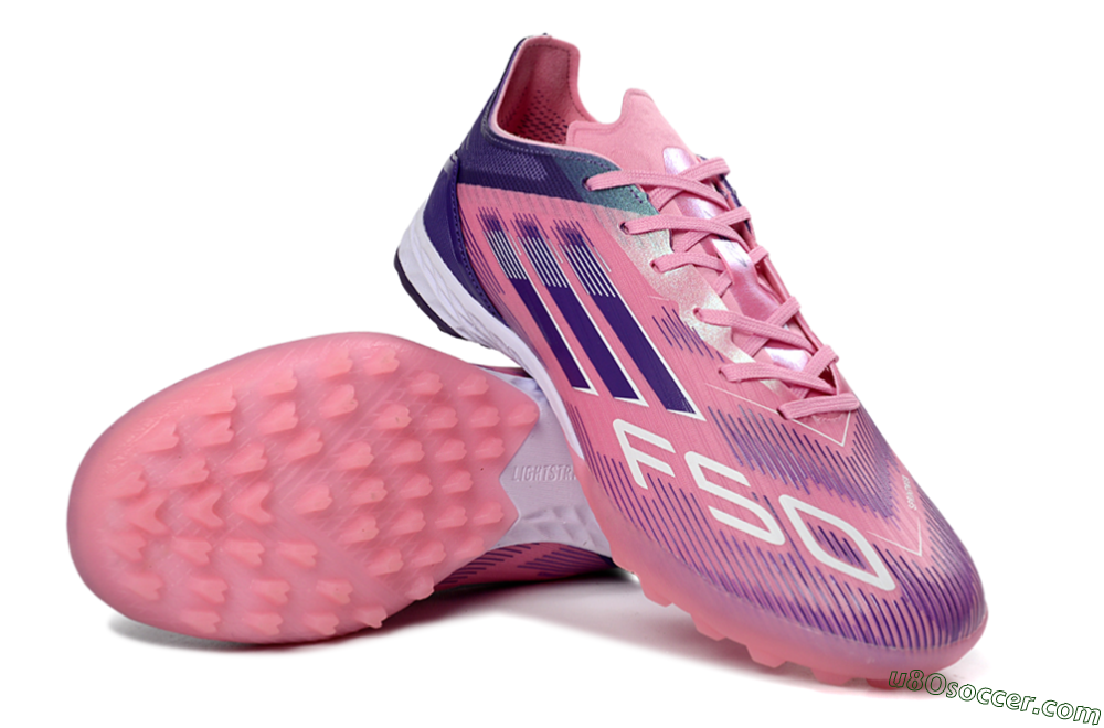 Adidas F50 Elite TF Artificial Turf Soccer Shoes - Pink/Lavender Glow/Soft Pink 3