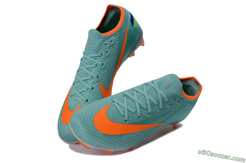 Nike Air Zoom Mercurial Vapor 16 Elite FG Firm Ground Soccer Cleats - Aqua/Coral Orange/Fresh Mint 3