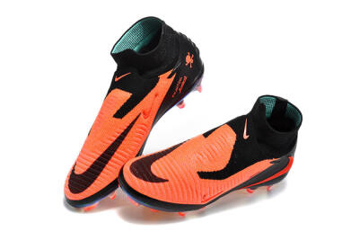 Nike Phantom 6 Elite High FG Firm Ground Soccer Cleats - Orange/Neon Blaze/Rainbow Fade