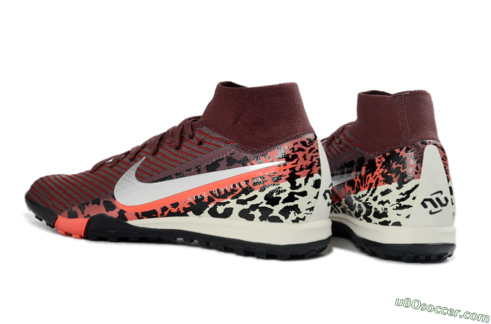 Nike Air Zoom Mercurial Superfly 10 Elite TF Artificial Turf Soccer Shoes - Maroon/Coral Blaze/Deep Black 4