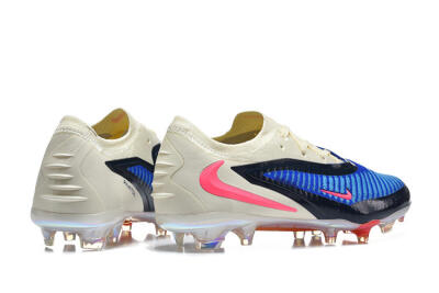 Nike Phantom 6 Elite Low FG Firm Ground Soccer Cleats - Blue/Electric Blue/Cream Beige