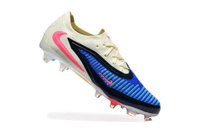 Nike Phantom 6 Elite Low FG Firm Ground Soccer Cleats - Blue/Electric Blue/Cream Beige