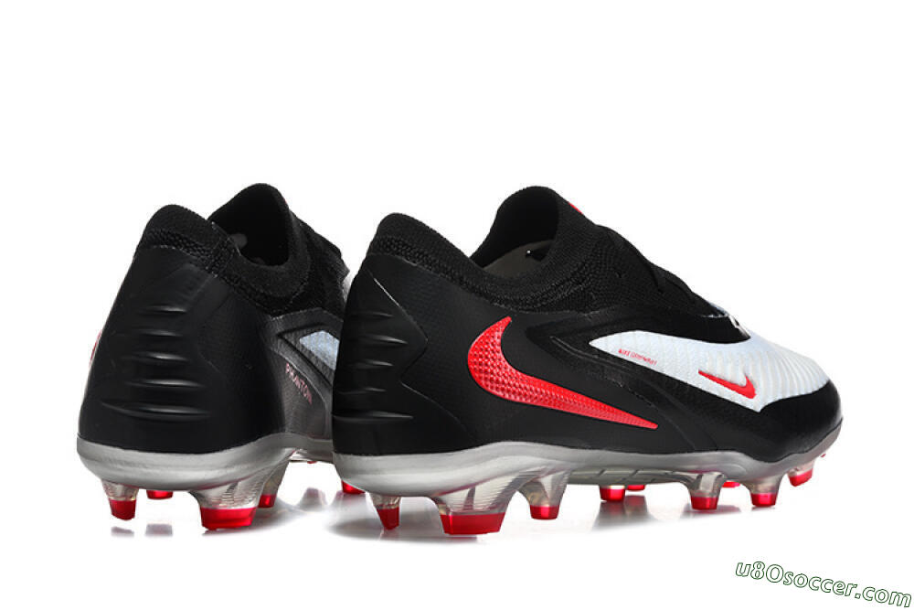 Nike Phantom 6 Elite Low FG Firm Ground Soccer Cleats - White/Red Blaze/Black Night 5