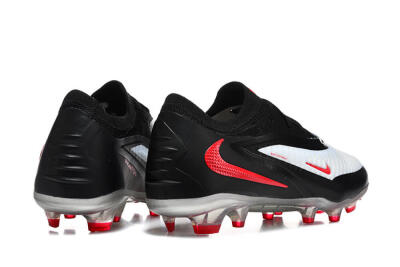 Nike Phantom 6 Elite Low FG Firm Ground Soccer Cleats - White/Red Blaze/Black Night