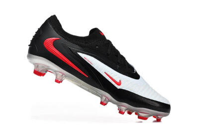 Nike Phantom 6 Elite Low FG Firm Ground Soccer Cleats - White/Red Blaze/Black Night