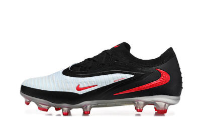 Nike Phantom 6 Elite Low FG Firm Ground Soccer Cleats - White/Red Blaze/Black Night