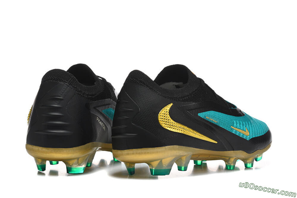 Nike Phantom 6 Elite Low FG Firm Ground Soccer Cleats - Teal/Gold/Black 5